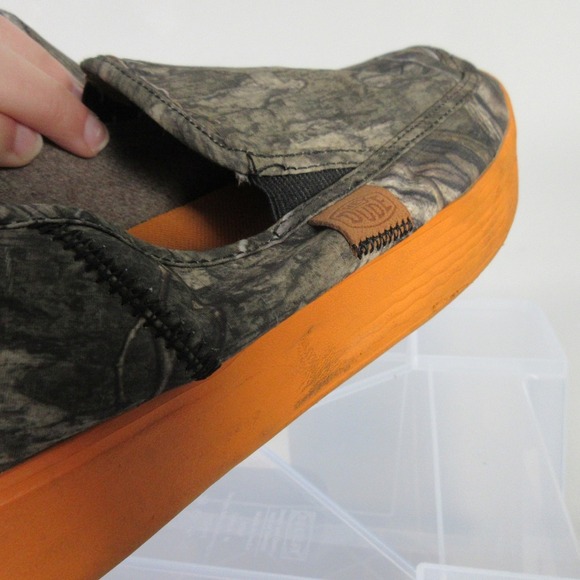 Hey Dude Sunapee Mossy Oak Slip On Loafers Men 9 Camo Orange Wool Comfort 422 - Picture 8 of 10